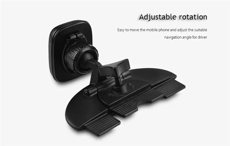 HOCO CA25 Magnetic 360 Degree Rotation PU Leather Car Mount CD Slot Phone Holder Stand for iPhone X
