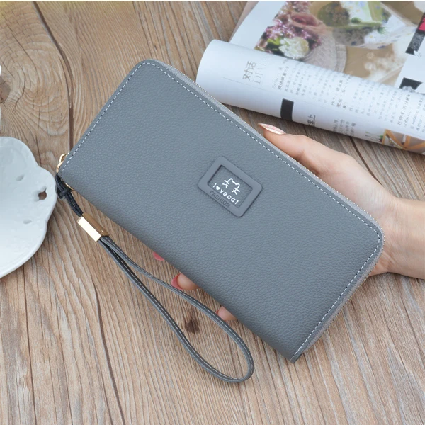 Women long section zipper multifunction card with high capacity