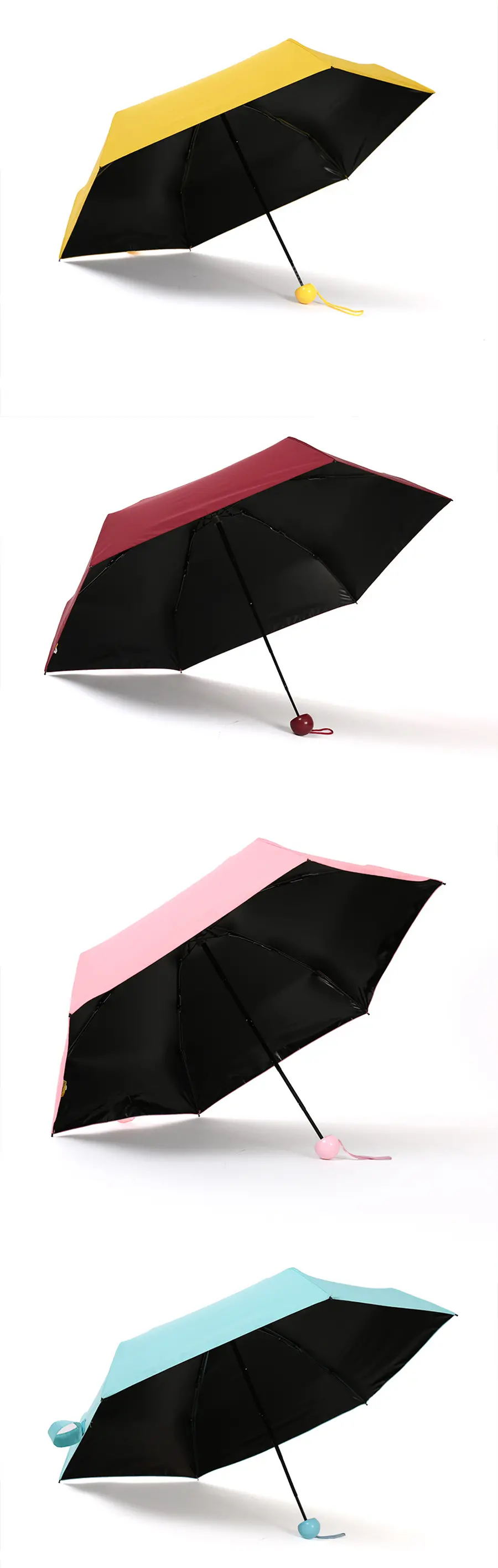 Honana HN-KU4 compressed mini pocket capsule umbrella ultra-light ultra-small waterproof UV rain umbrellas