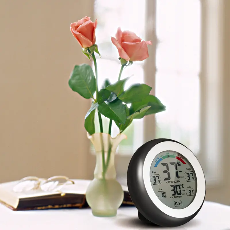 DANIU Multifunctional Digital Thermometer Hygrometer Temperature Humidity Meter Max Min Value Trend Display ℃/℉ Touch Screen