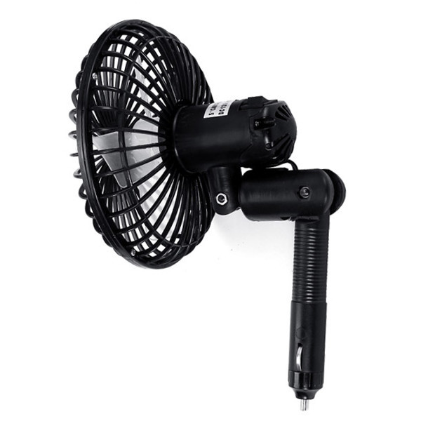 5 Inch 3 2w 4 5w 12v Car Interior Cooling Fan Cigarette Lighter Round Type Protable Universal