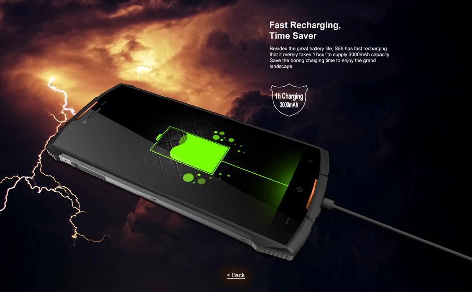 DOOGEE S55 5.5 inch IP68 Android 8.0 4GB RAM 64GB ROM MTK6750T Octa Core 4G Smartphone