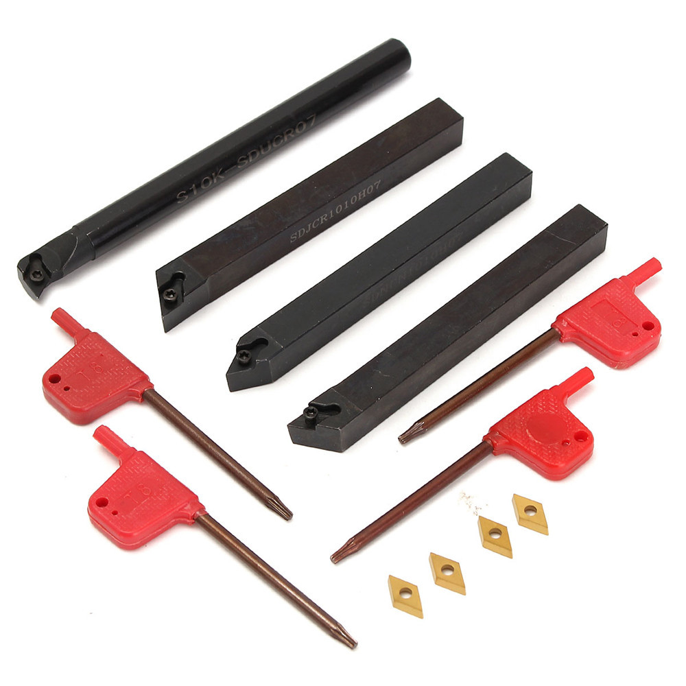 S10K-SDUCR07 SDJCR1010H07 SDJCL1010H07 SDNCN1010H07 10mm Turning Tool Holder and 4pcs DCMT070204 Ins