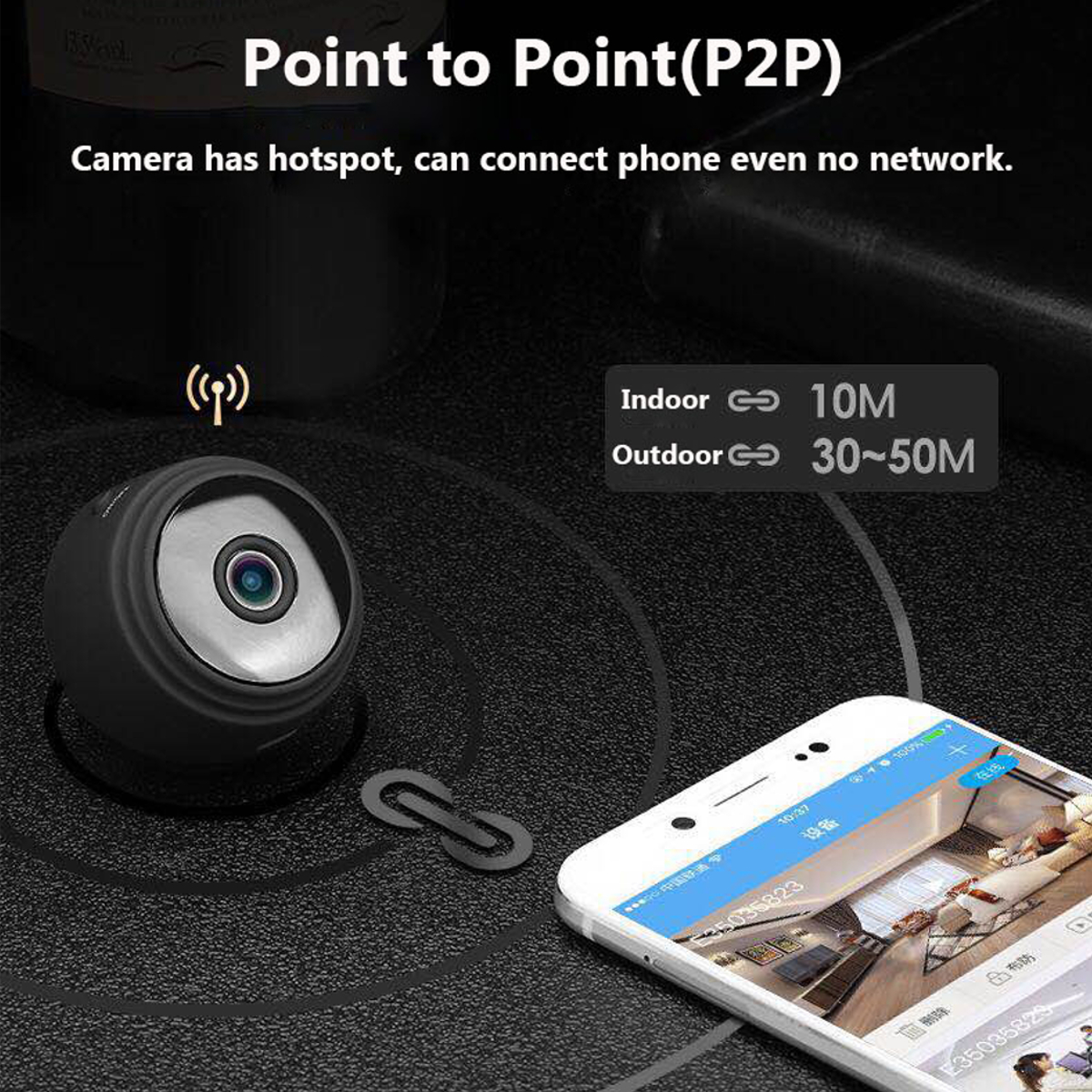 A9 Mini WIFI HD 1080P Wireless IP Camera Home Security Night Vision 150° Wide Angle
