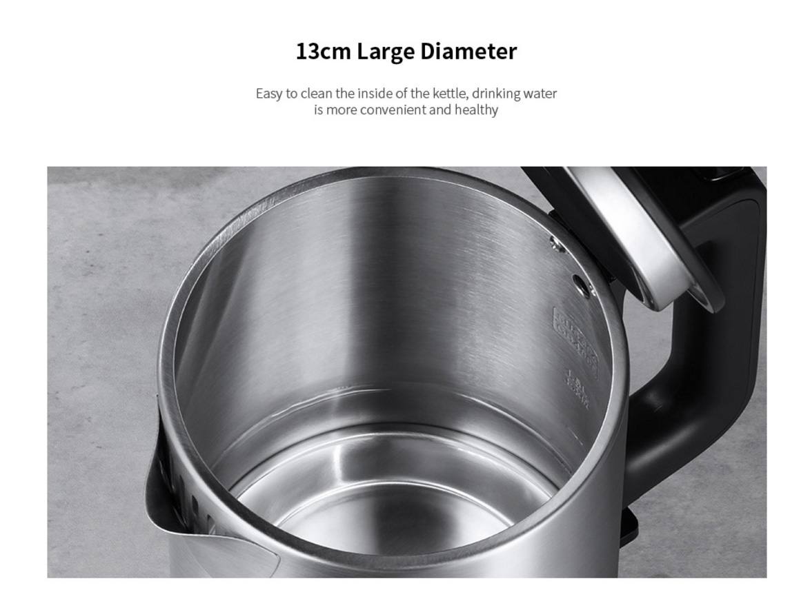 VIOMI YM-K1506 1.5L 1800W Electric Kettle Thermostat Anti-scalding Home 304 Stainless Steel Water Kettle From Xiaomi Youpin
