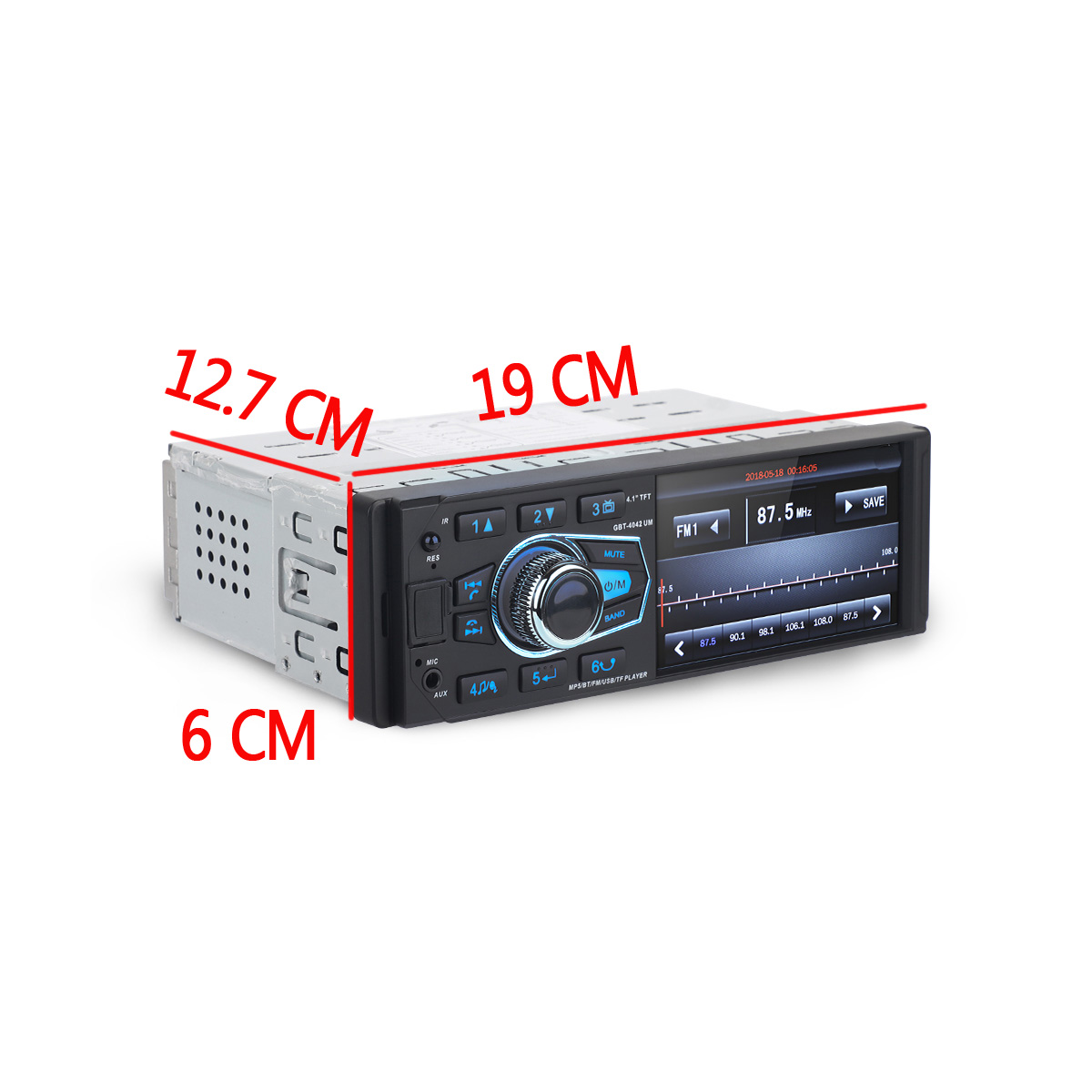 Rearview Camera 4.1/" HD 1DIN Car Stereo MP5 Player Bluetooth FM Radio AUX//SD//TF