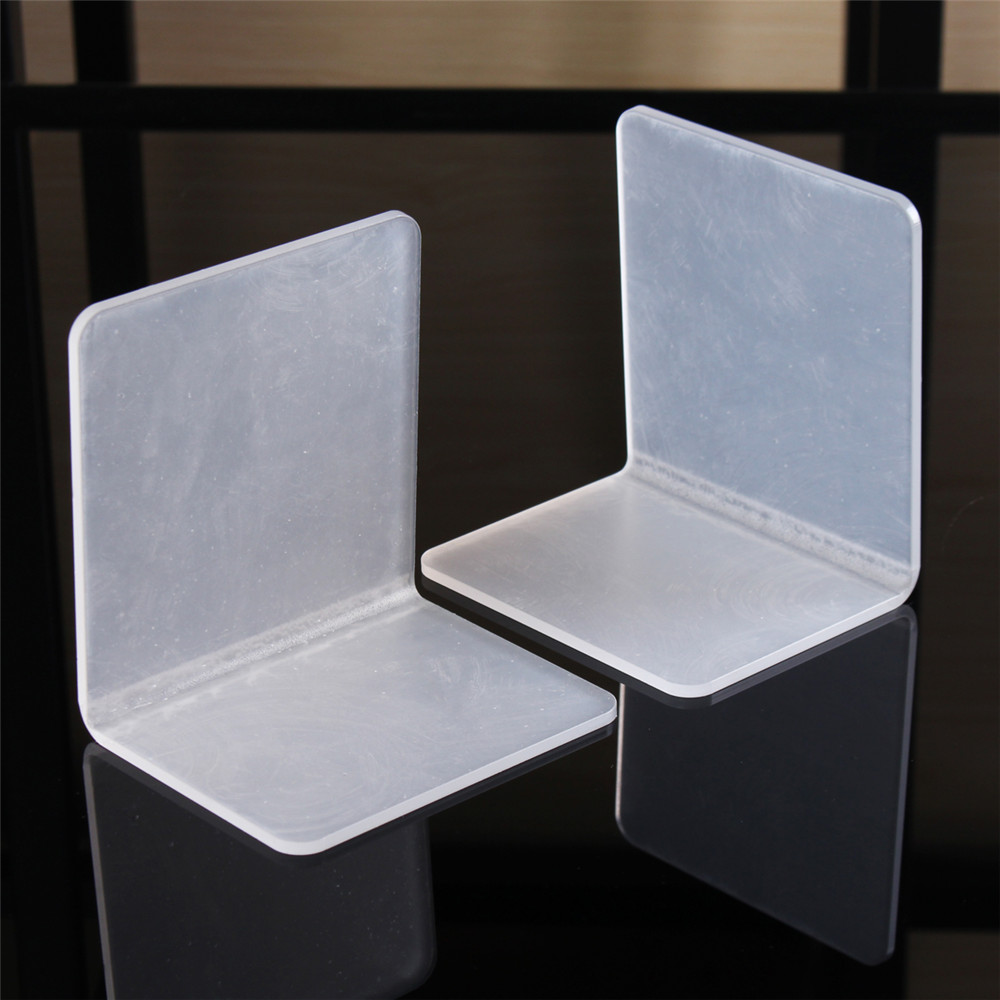 100x100x80x3mm Clear Acrylic Bookends