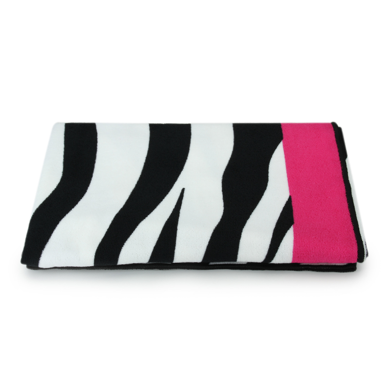 Motif Rayé Plage Serviettes De Bain De Gant De Toilette Sèche Rapidement Absorbant Zebra 70x140cm Microfibre Douce