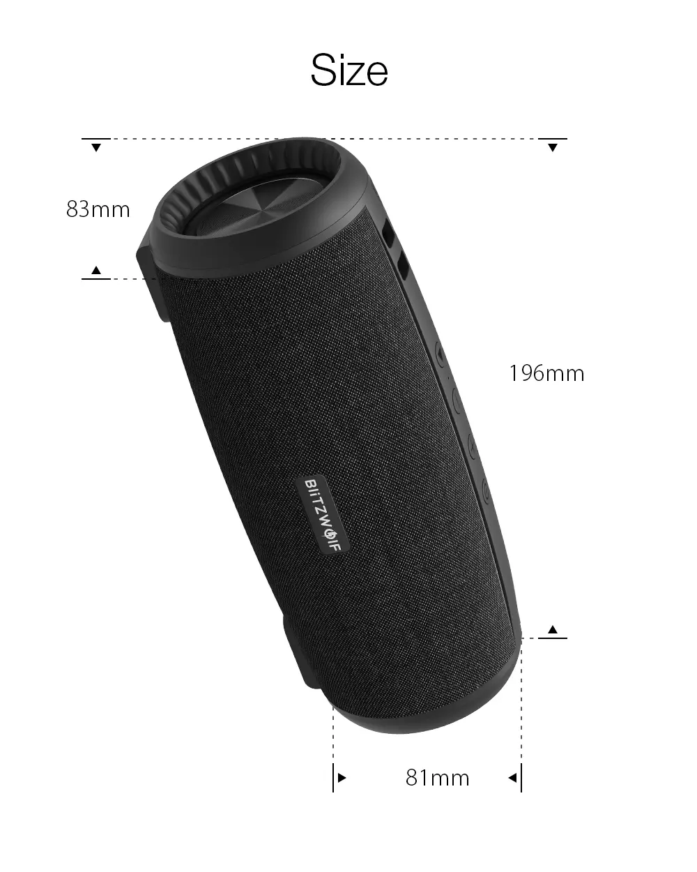 Blitzwolf Bw Wa1 12 W Kablosuz Bluetooth 5 0 Hoparlor Cift Pasif Diyaf
