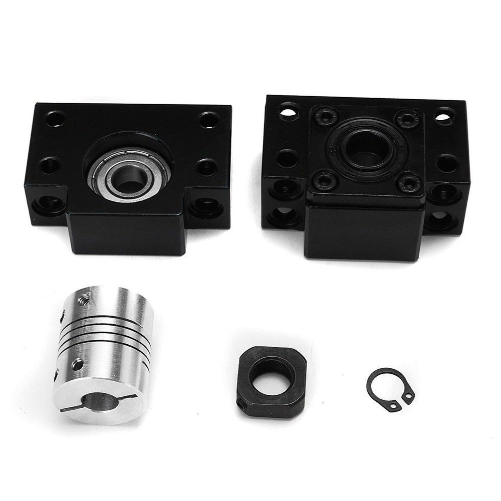 750mm SFU1605 Ball Screw with BK12 BF12 Supports and 6.35x10mm Coupler for CNC