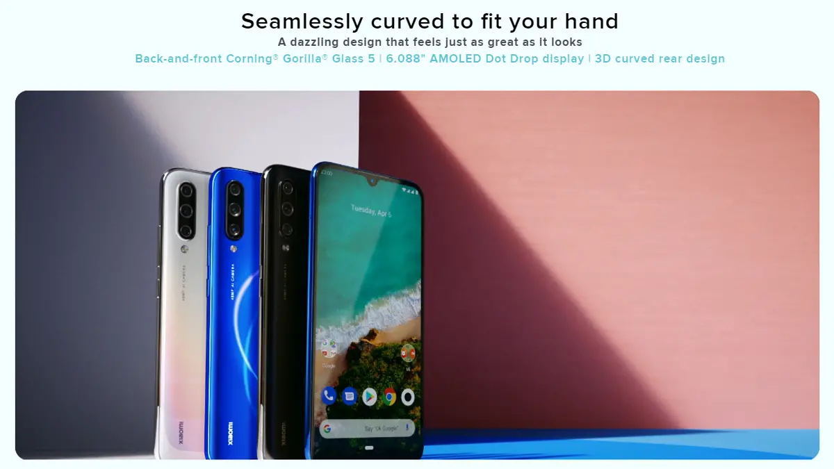 Xiaomi Mi A3 Global Version 6.088 inch AMOLED 48MP Triple Rear Camera 4GB 64GB Snapdragon 665 Octa core 4G Smartphone