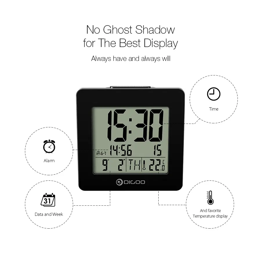 Digoo DG-C2 Horloge Thermomètre Bureau Familial Confort Intérieur Digital Blue Rétroéclairé LCD Réveil 3 Modes de Réglage d'alarme Digoo DG-C2 Horloge Thermomètre Bureau Familial Confort Intérieur Digital Blue Rétroéclairé LCD Réveil 3 Modes de Réglage d'alarme