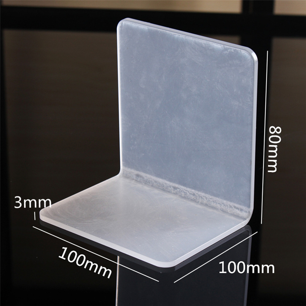100x100x80x3mm Clear Acrylic Bookends