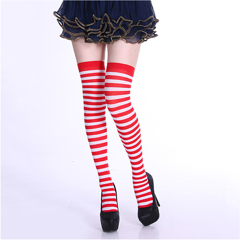 Damen Stripe Multi Color Tube Kleider Overknee Overknee Strümpfe Cosplay Socken Damen Stripe Multi Color Tube Kleider Overknee Overknee Strümpfe Cosplay Socken
