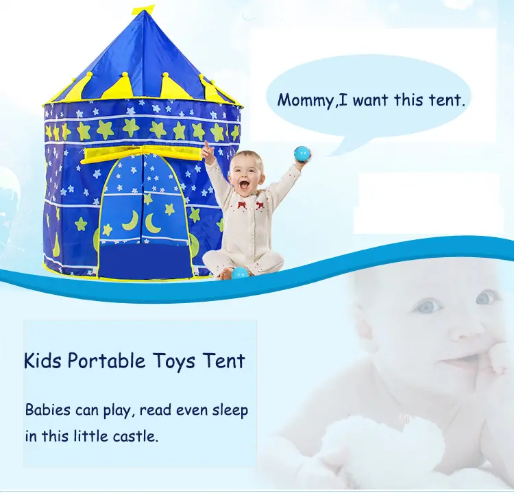 Portable kids play tent children outdoor ocean ball pool folding kobe toys castle