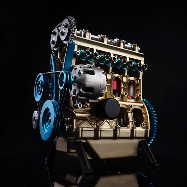 Teching V4 DM13 Four-Cylinder Stirling Engine Full Aluminum Alloy Model Collection