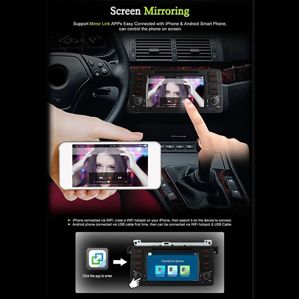 Ownice C500 OL-7956F HD 7 Polegadas 4G Wifi Carro DVD Player Android 6.0 Quad Core GPS Para BMW E46 M3