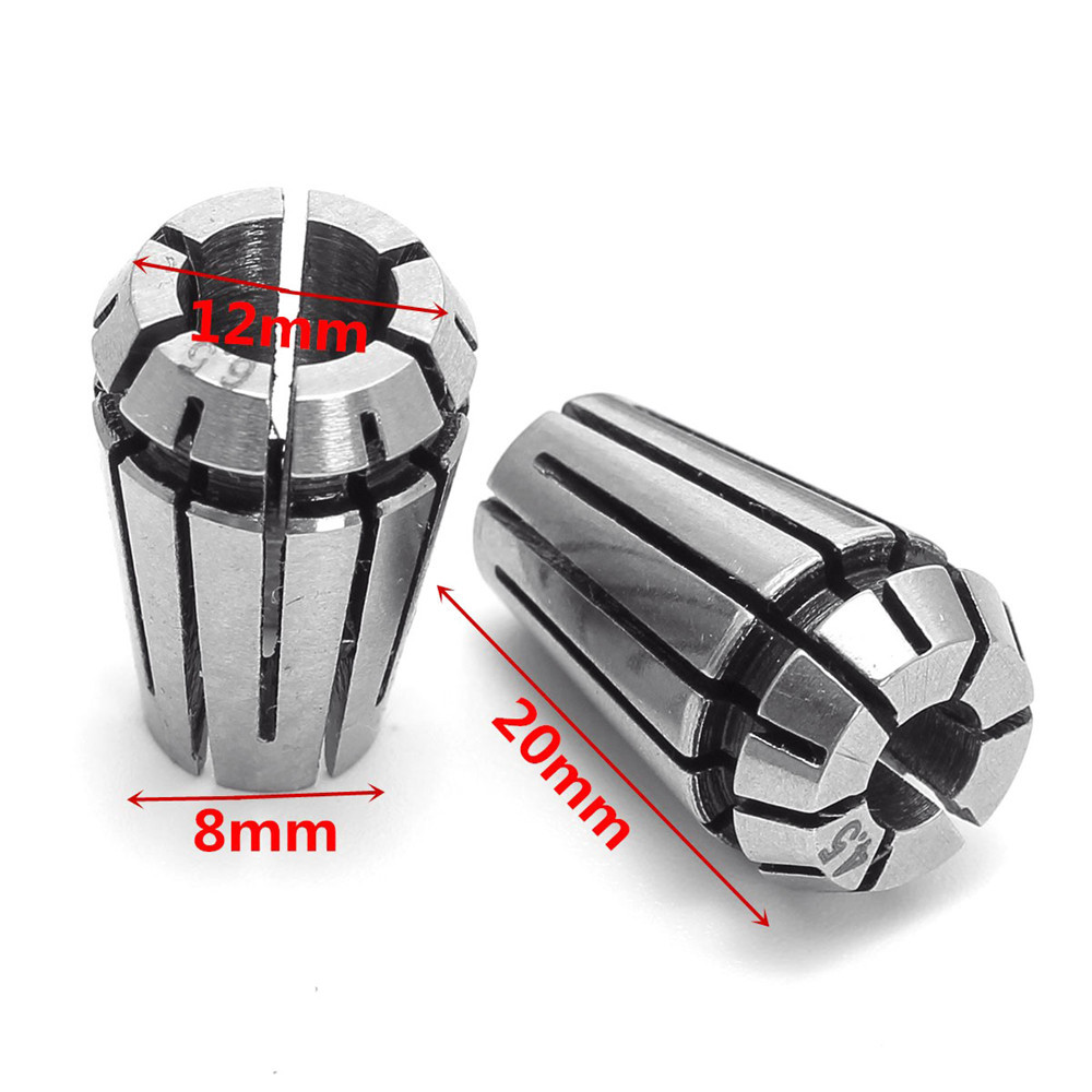 15pcs ER11 1-7mm Spring Chuck Collet with ER11A 5mm Extension Rod Holder for CNC Milling Lathe Tool