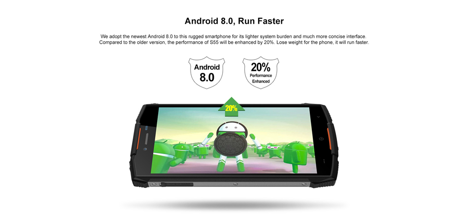 DOOGEE S55 5.5 inch IP68 Android 8.0 4GB RAM 64GB ROM MTK6750T Octa Core 4G Smartphone