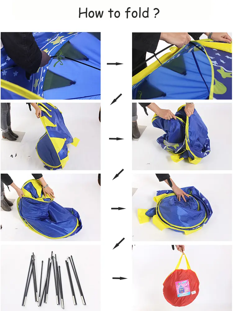 Portable kids play tent children outdoor ocean ball pool folding kobe toys castle