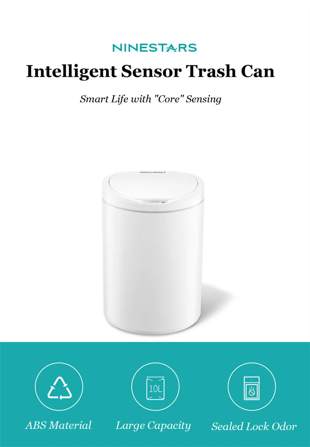 Xiaomi NINESTARS Thùng rác cảm biến thông minh có thể tự động cảm ứng Thùng rác Thùng giấy Im lặng Phòng khách cảm ứng Văn phòng Nhà trợ giúp thông minh