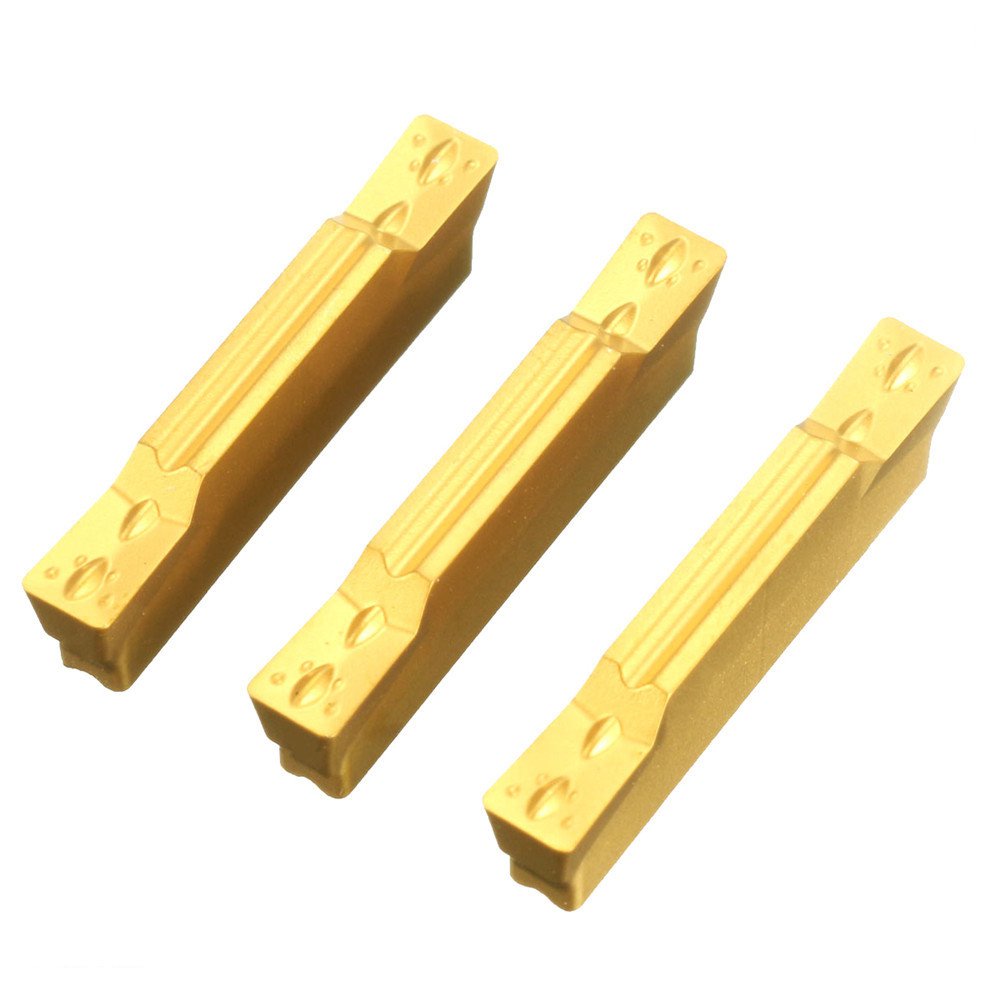 10pcs MGMN300-M Carbide Inserts 3mm Width for MGEHR/MGIVR Grooving Cut-Off Tool