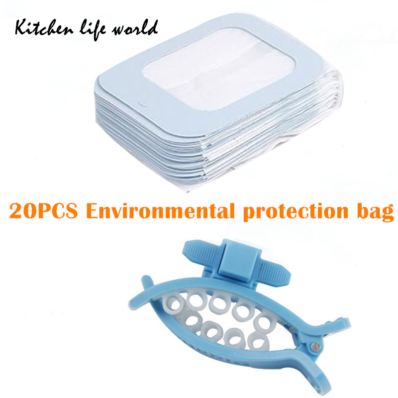 Dog Poop Soft Silicone Tail Holder Hands Free Pet Faeces Container with 20 Pieces Bags Size M/ L