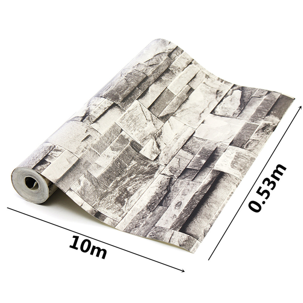 1 x Realistic Stacked Brick Stone Background Wallpaper