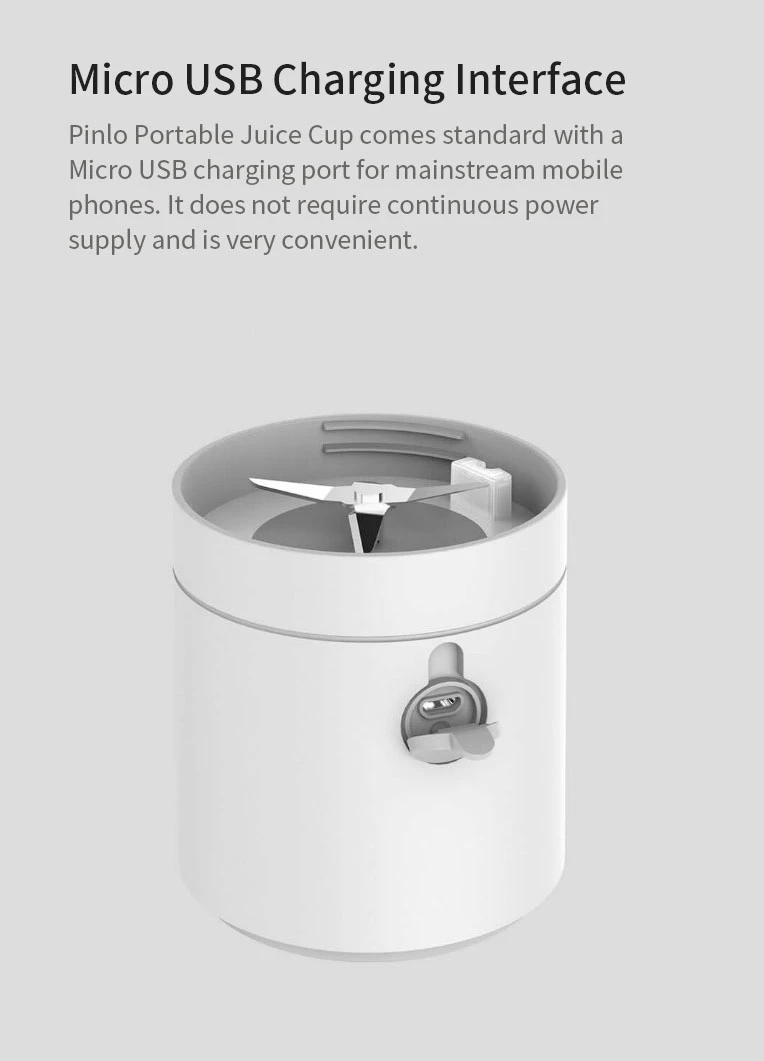 Pinlo PL-B007W2W Portable USB Electric Juicer 350ml /70W Home Fruit Electric Mixer Small Electric Juicer Squeezer From Xiaomi Youpin