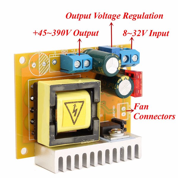 Dc Dc Boost Converter 8 32v Auf 45 390v Hochspannung Laden