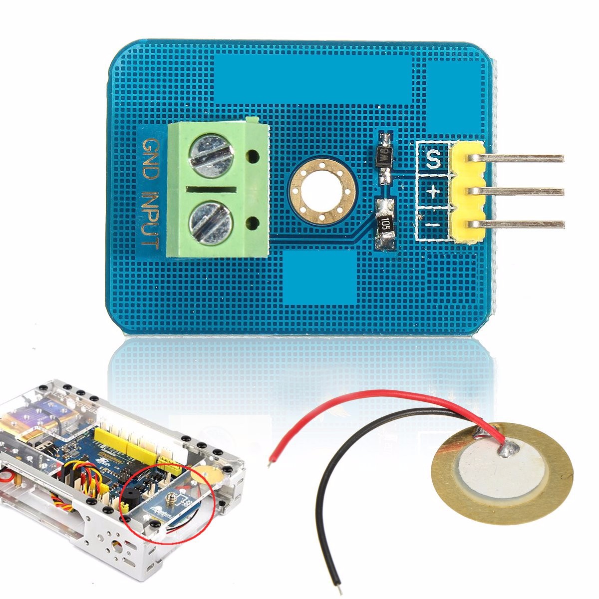 Analog Ceramic Piezo Vibration Sensor Module for Arduino UNO Rev3 Micro-Control