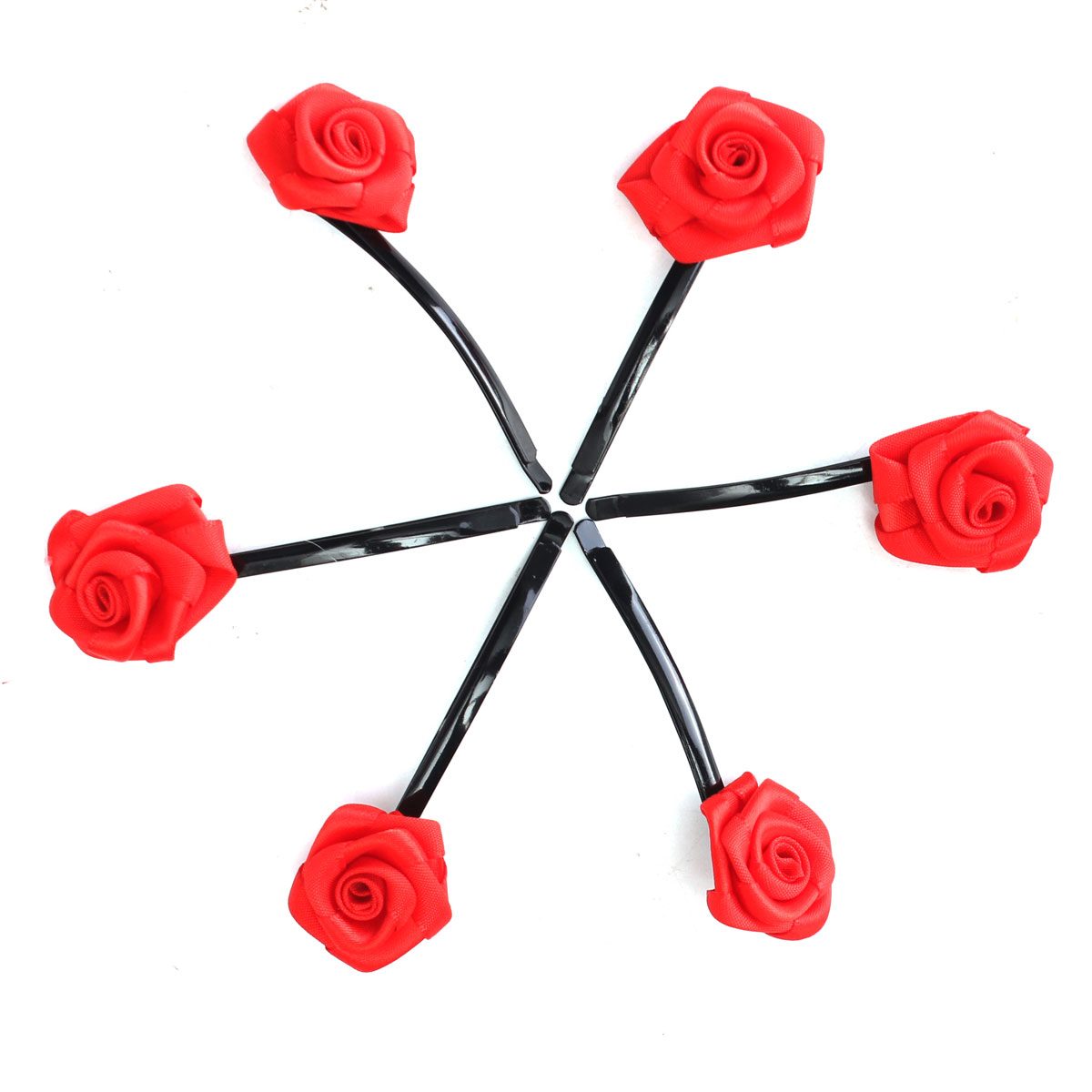 6pcs Rose Fleurs épingles à Cheveux Poignées Clips Accessoires Pour La Noce