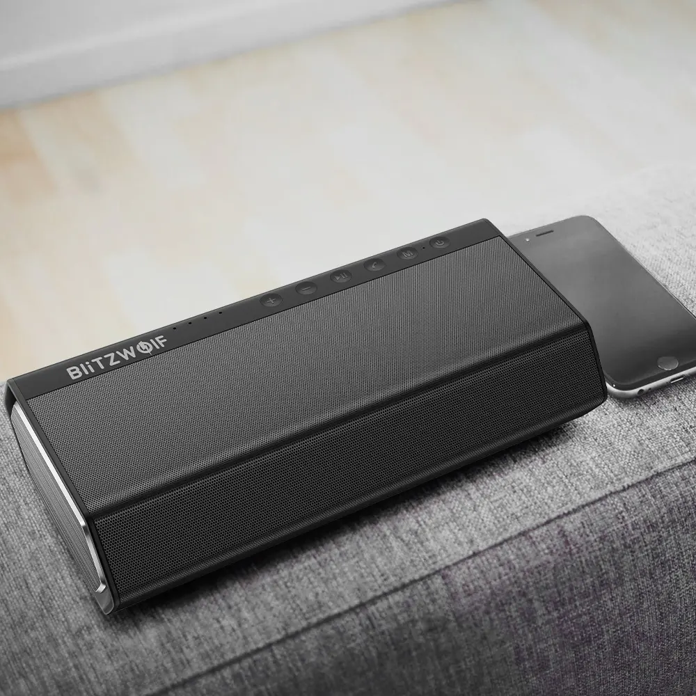 BlitzWolf® BW-AS2 40W 5200mAh Çift Sürücü Kablosuz bluetooth Hoparlör 30W Yukarı Bas Güçlendirilmiş Eller-Serbest Aux Girişi Hoparlör