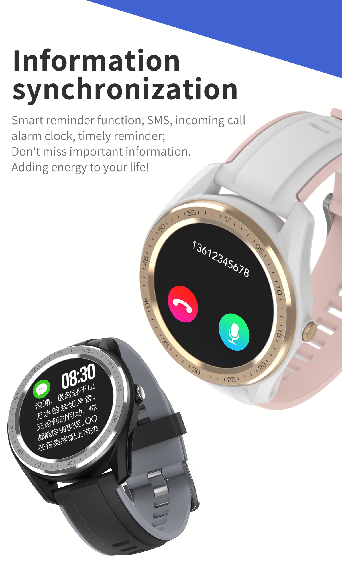Bakeey M17 1,4 pouces HD Moniteur de pression artérielle à bracelet tactile 10 modes sportifs Tracker Smart Watch