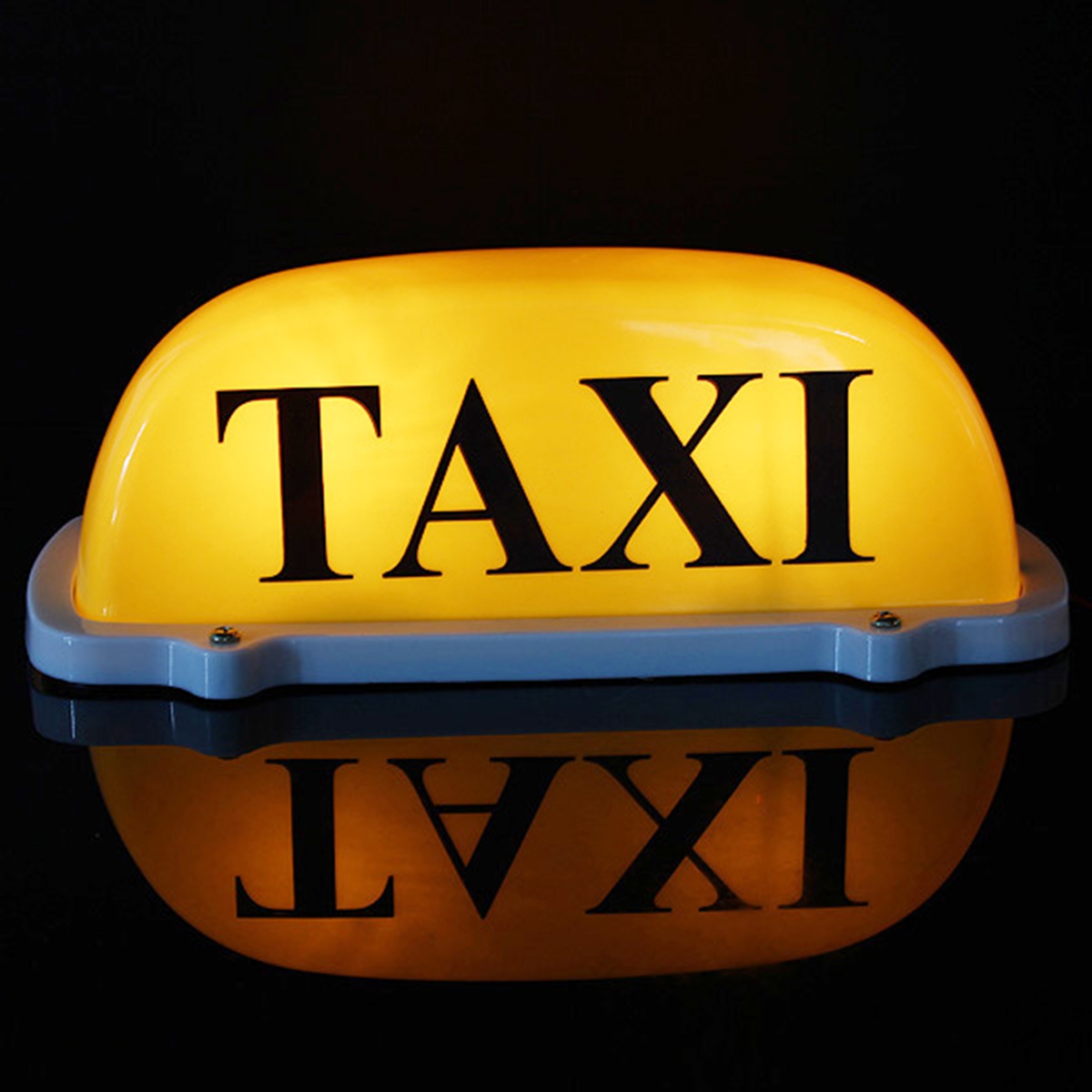 La cumbre del tejado del taxi del taxi de coches de dc12v firma la lámpara ligera talla grande amarilla magnética
