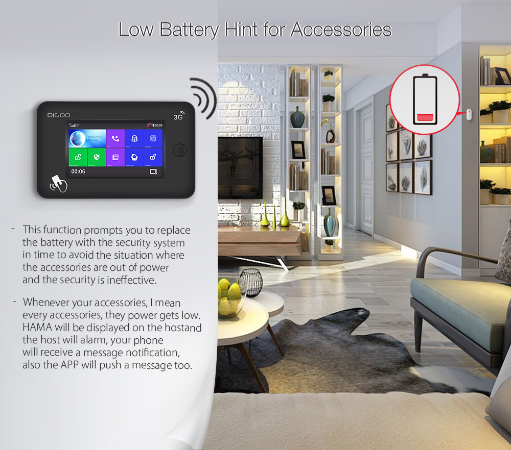Digoo Dg Hama Alle Touchscreen 3g Versionen Smart Home Security Alarmsystem Kits Unterstutzen App Steuerung Amazon Alexa