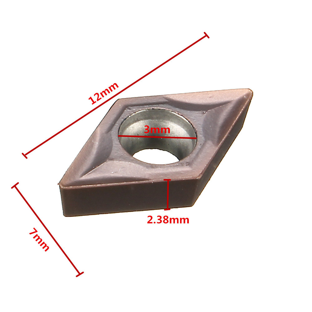 10pcs DCMT070202 Carbide Inserts for SDJCR1010H07 Turning Tool Holder