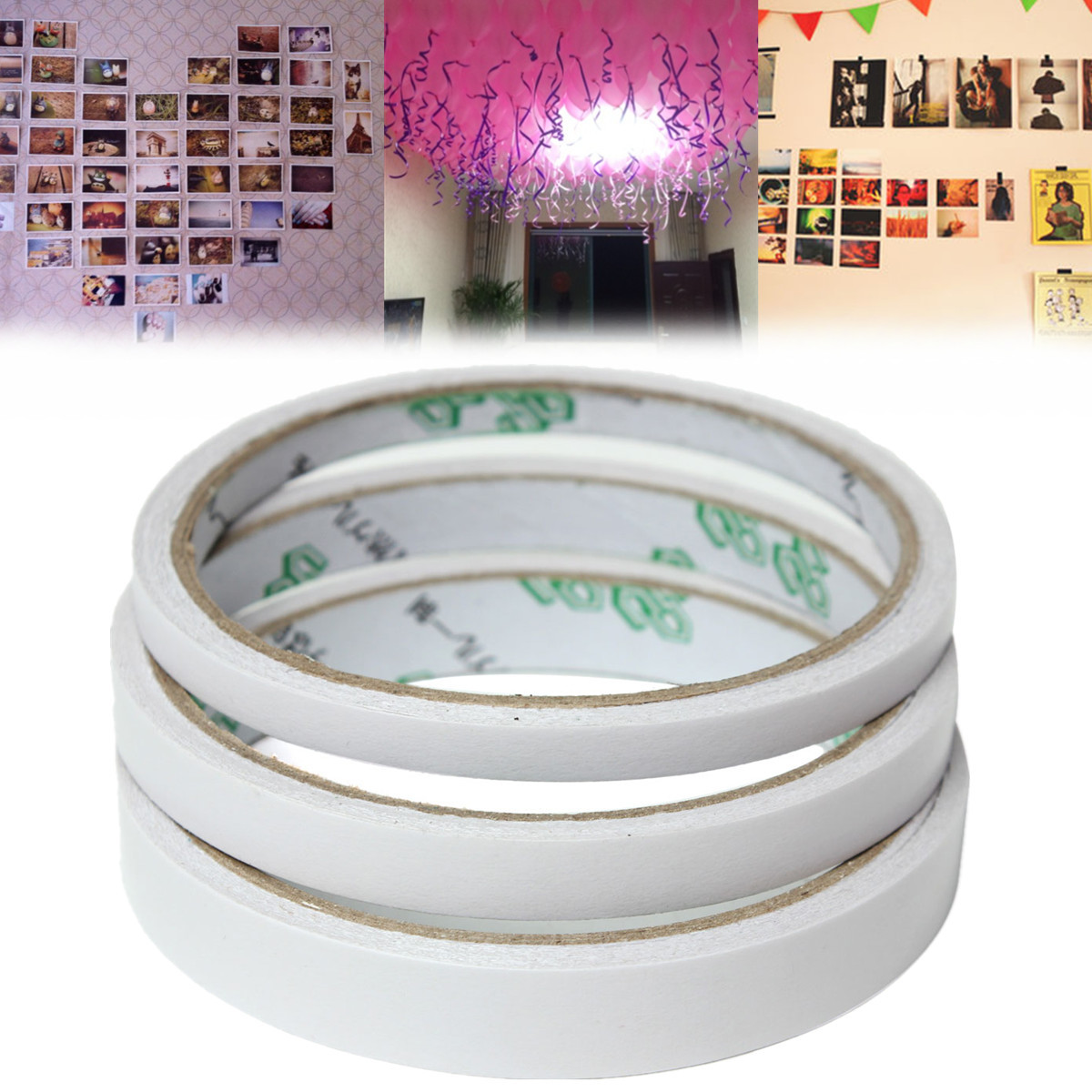 9m Roll Transparent Clear Double Sided Self Adhesive Tape For Craft Packaging 9m Roll Transparent Clear Double Sided Self Adhesive Tape For Craft Packaging