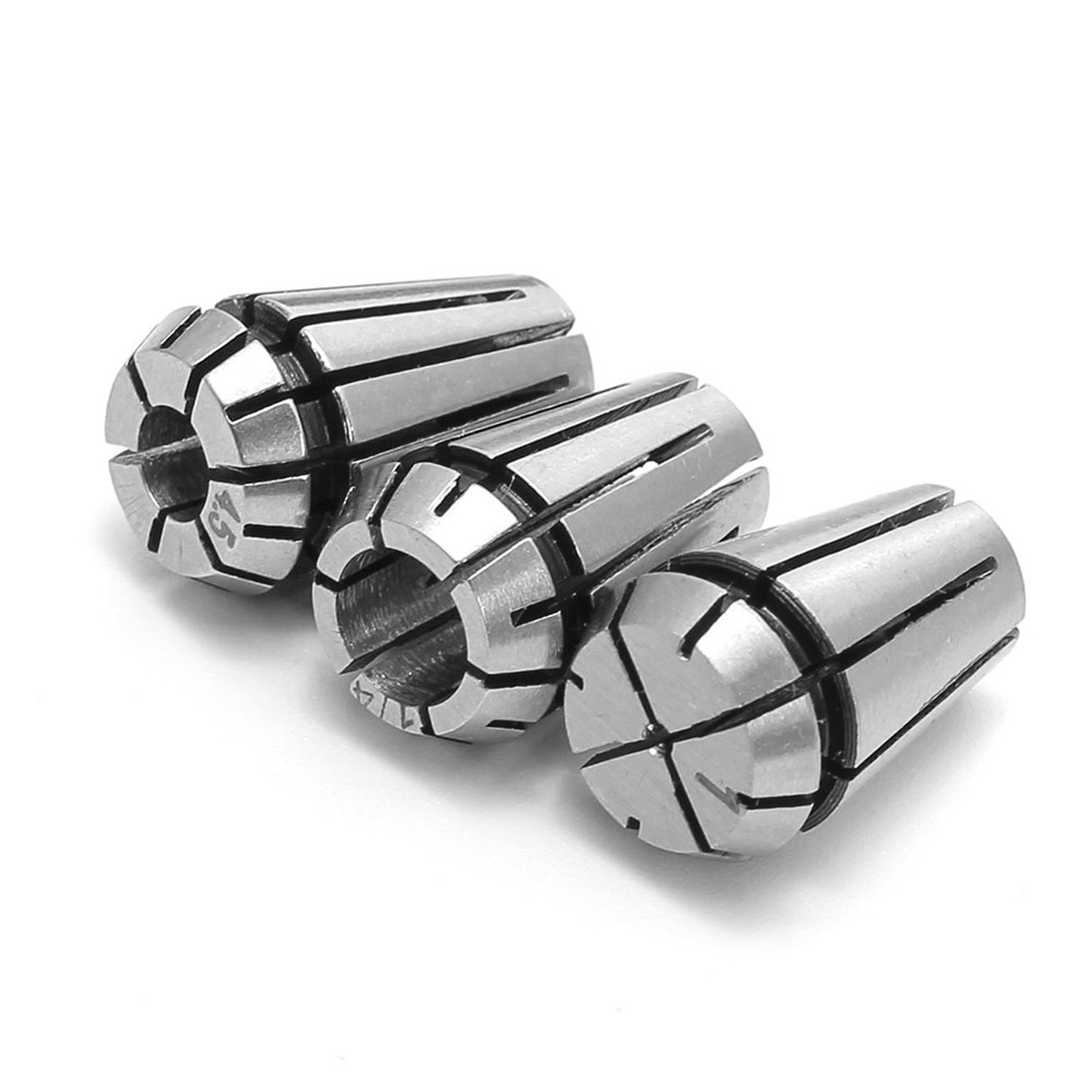 15pcs ER11 1-7mm Spring Chuck Collet with ER11A 5mm Extension Rod Holder for CNC Milling Lathe Tool