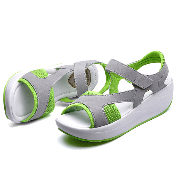Casuales Sandalias Platforma Balancín La Zapatos Transpirables Con De Mujeres Suela j54LRcAq3