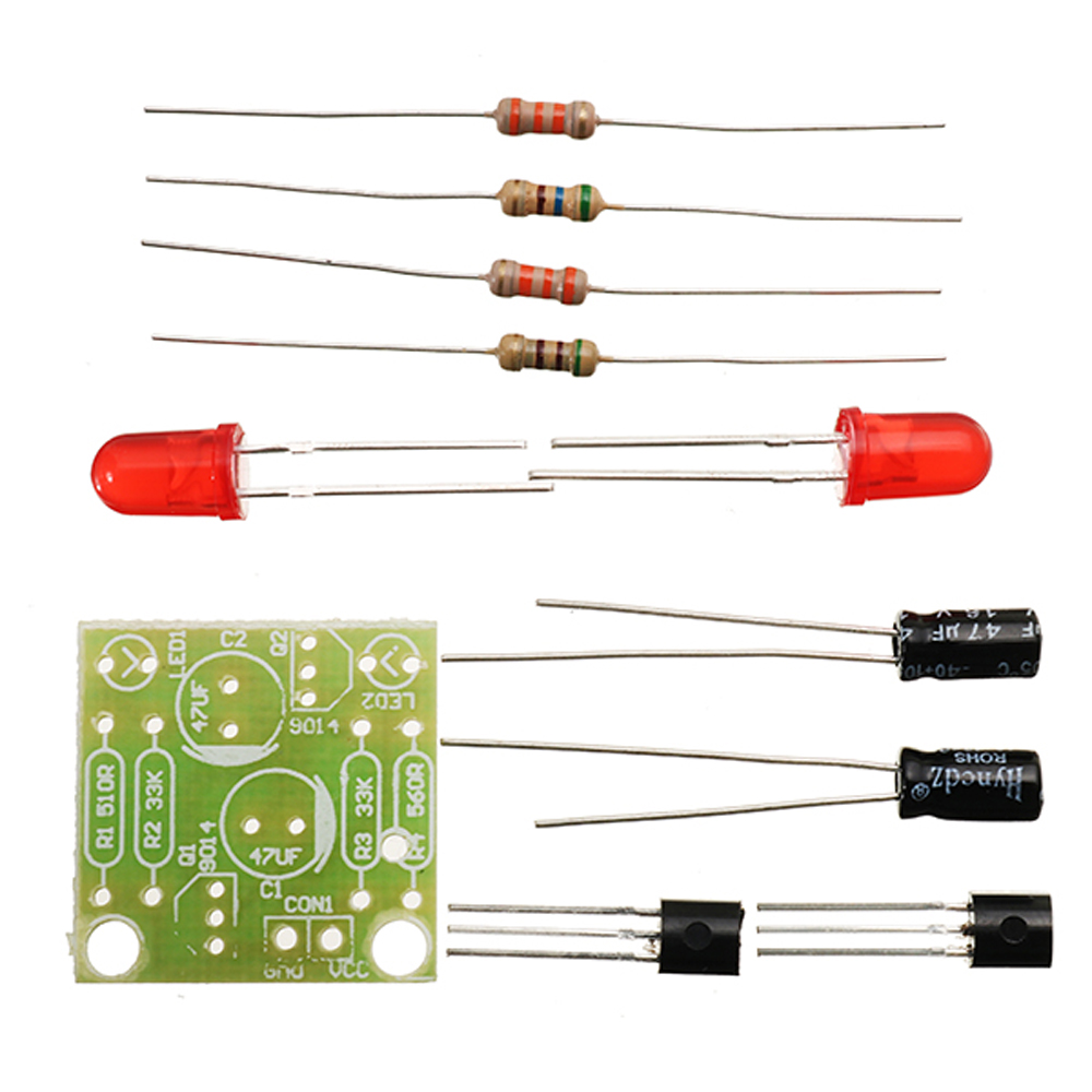 Lampe Électroniques Simple Diy De Dc Multiharmonic 3pcs Poche 3 Circuits Led Oscillant Circuit Rouge Board Pcb Kits 14v Jeux cKJ13FTl