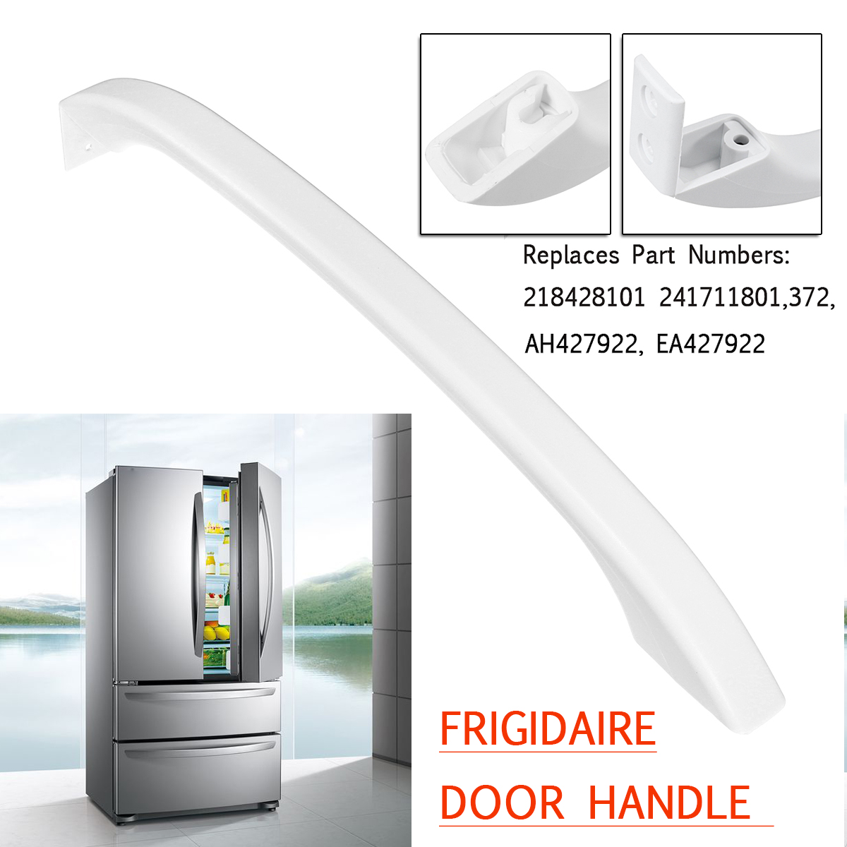 218428101 White Door Handle Replace For Frigidaire Refrigerator Ps427922 Lp16133