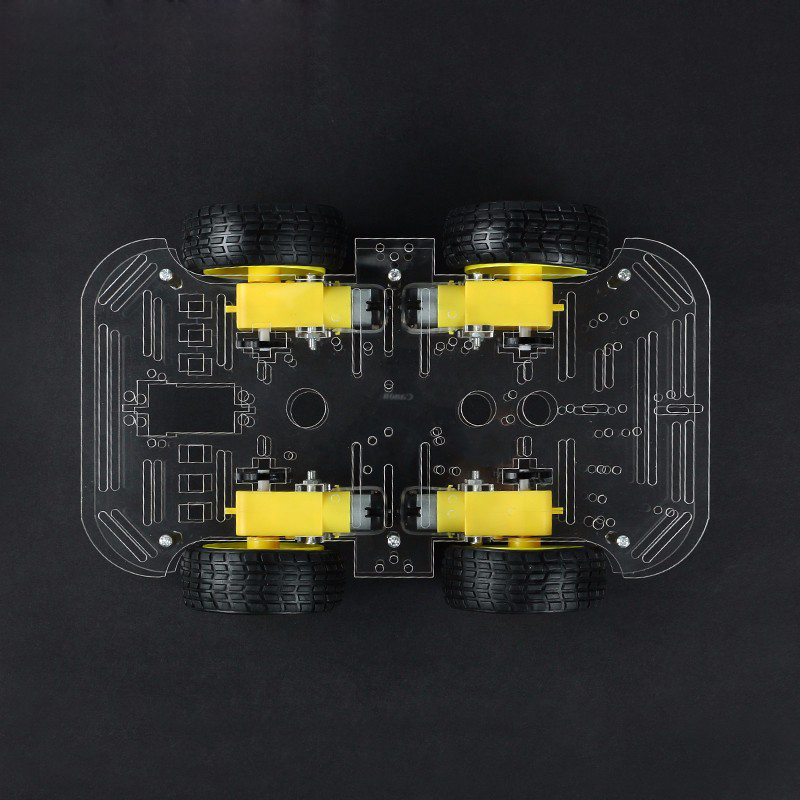 DIY 4WD Smart Robot Car Two-story chassis kit with speed encoder