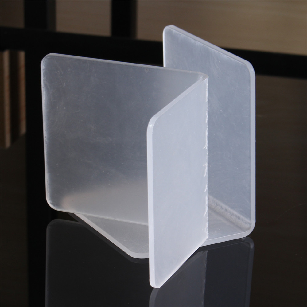 100x100x80x3mm Clear Acrylic Bookends