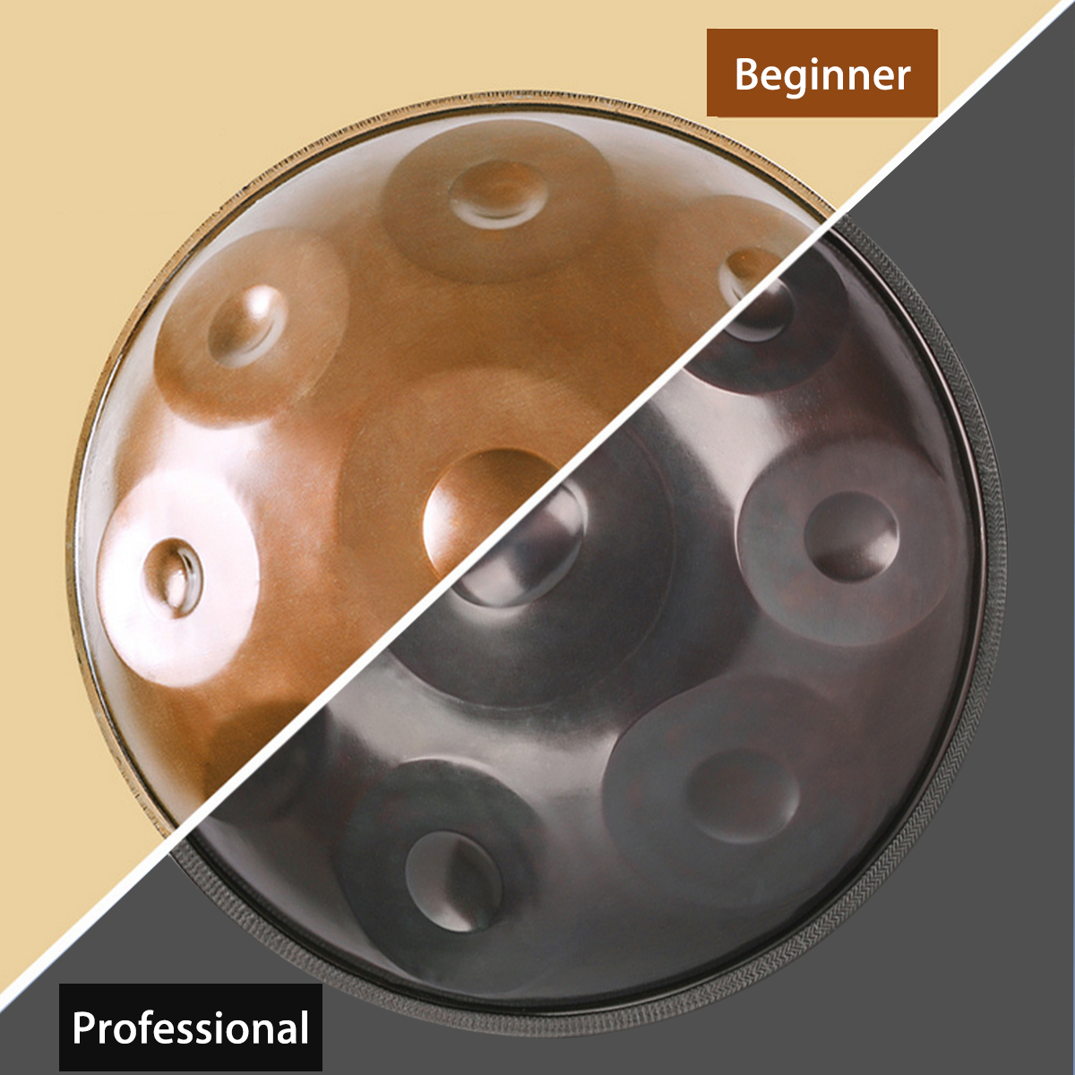 Hang F major/D minor 9 Notes Musical Hand Drum Professional Handpan Durable Carbon Steel Drum
