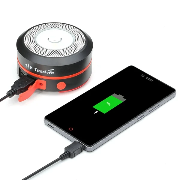 ThorFire Solar LED Camping Lantern USB Rechargeable Light for Outdoor Camping Hiking