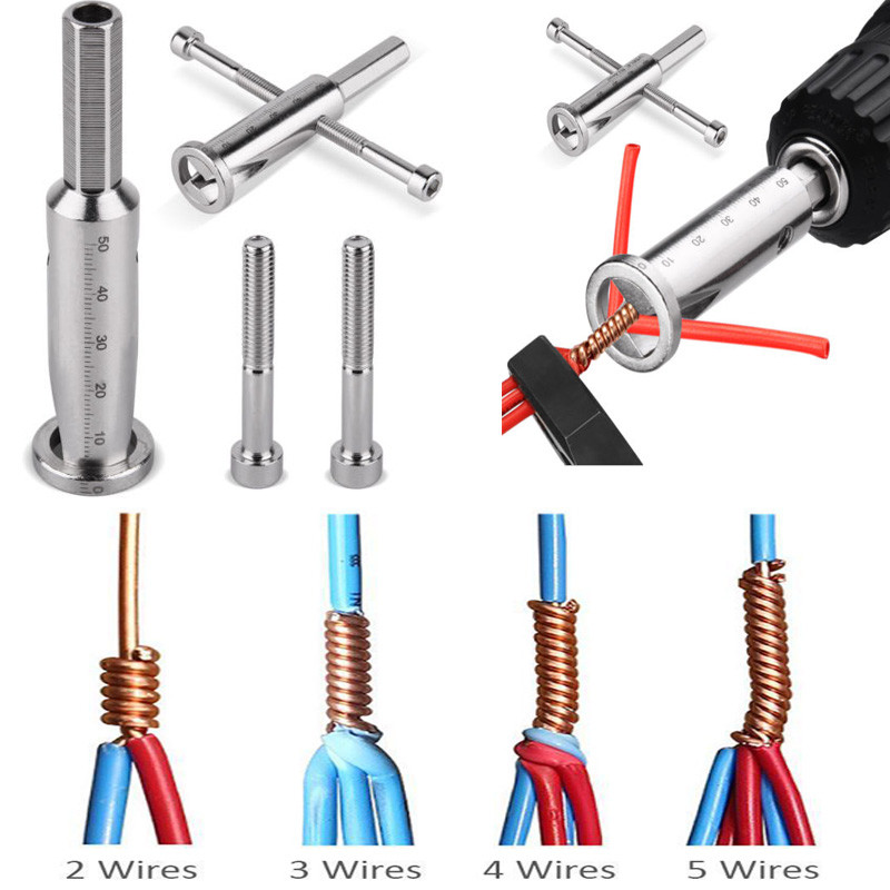 Wire Twisting Tool Steel Cable Wires Stripper Twister for Power Drill Drivers
