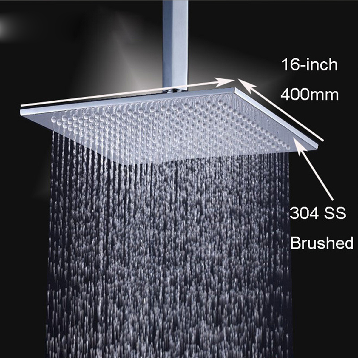 16 250 Mm 304 Edelstahl Regendusche Kopf Platz Ultra Thin Schlank Regen Duschkopf