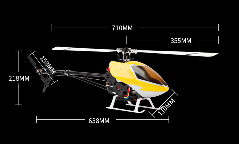 JCZK 450 DFC 6CH 3D Flying Flybarless RC Helicopter RTF