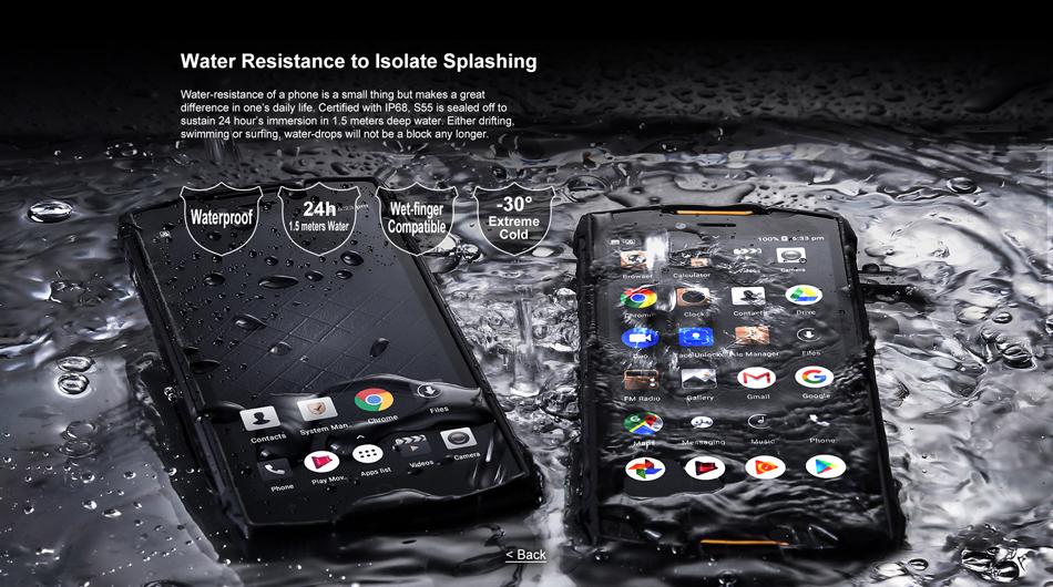 DOOGEE S55 5.5 inch IP68 Android 8.0 4GB RAM 64GB ROM MTK6750T Octa Core 4G Smartphone